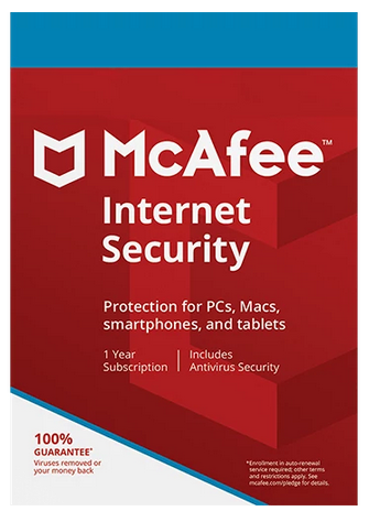 McAfee Internet Security 1 Year 10 Device key